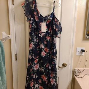 Halter/Cold Shoulder Dress